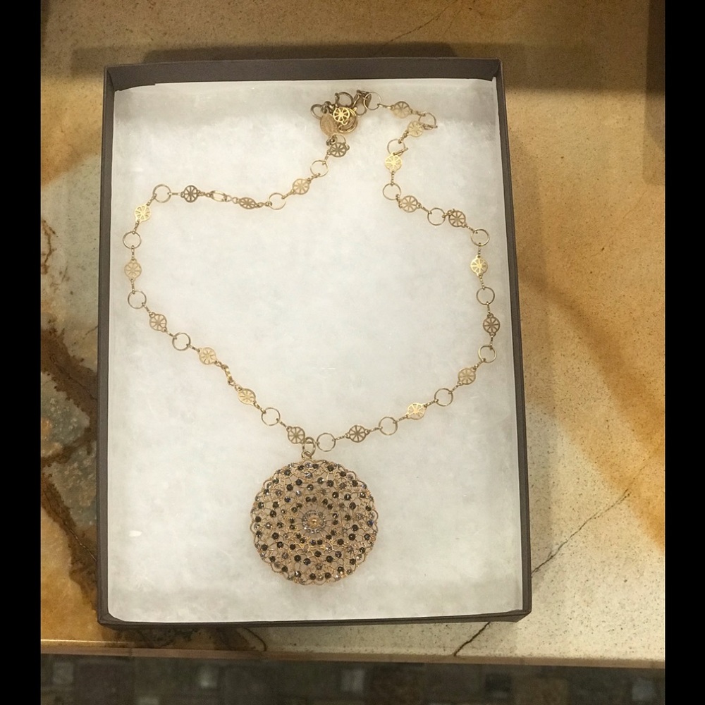 Catherine Popesco French gold Swarovski necklace